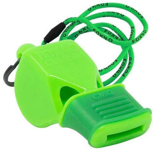 Fox 40 Classic CMG (Cushioned Mouth Grip) W/ Breakaway Lanyard - Neon Green