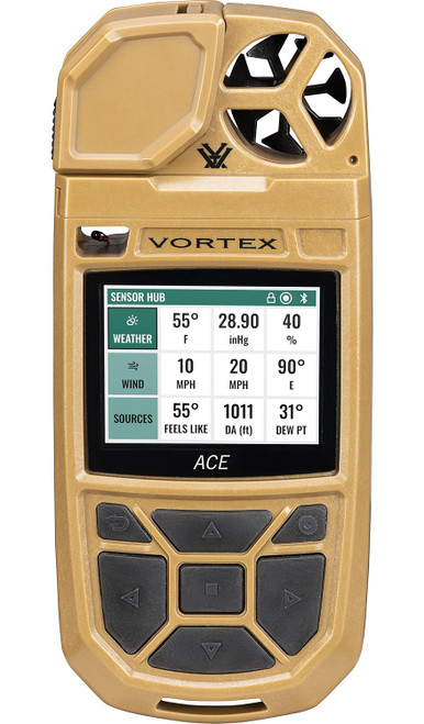 Vortex Optics Ace Ballistic Weather Meter Includes Batteries Brown