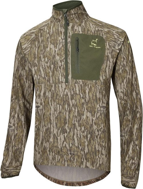 Drake Waterfowl SWT Half Zip Pullover w/Spider Web Technology Bottomland XL