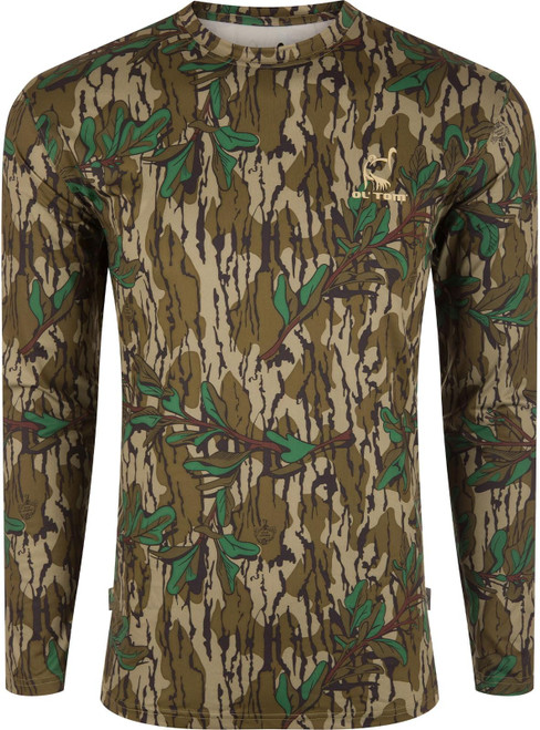 Drake Waterfowl Men Performance Crew Long Sleeve T-Shirt Greenleaf XX-Large