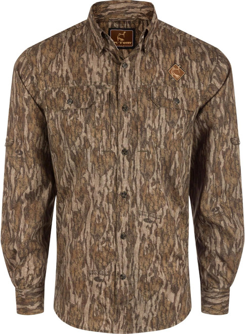 Drake Ol' Tom Wingshooter Trey Long Sleeve Buttoned Shirt Bottomland M
