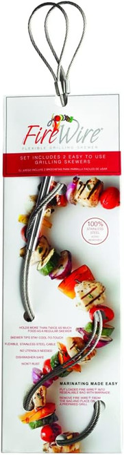 Smith's Fire Wire Stainless Steel Flexible Grilling Skewer Set of 2