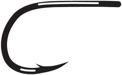 Gamakatsu C14S Glo Bug 2X Strong Fly Hook Black Size 6 25Pk - 79407-25