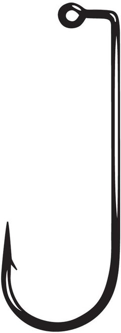 Gamakatsu 90 Degree Round Bend Heavy Wire Jig Hook Black Sz 2/0 Pack Of 25