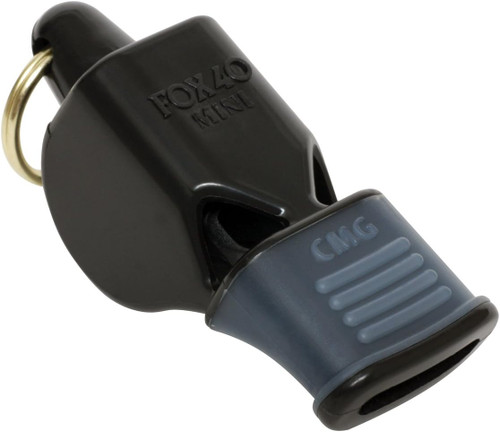 Fox 40 Official Mini W/ CMG 3-Chamber Pealess Whistle 109 dB Blk