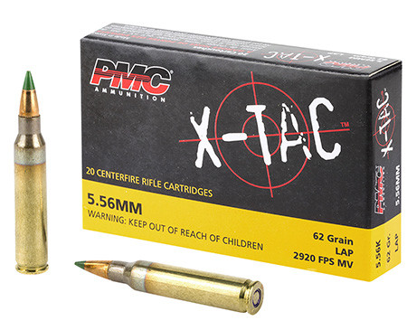 PMC 556 X-Tac 5.56x45mm NATO 62 gr Light Armor Piercing (LAP) 100 Rounds