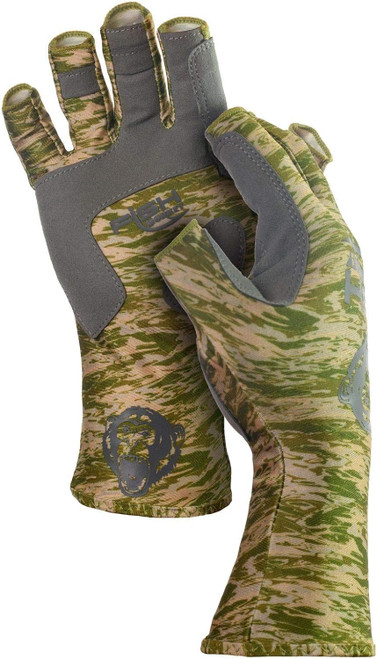 Fish Monkey Gloves Half Finger Guide Glove, Green Water, LG