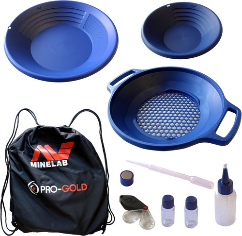 Minelab PRO-Gold Premium Gold Panning Kit 2 Gold Pans and Accessories