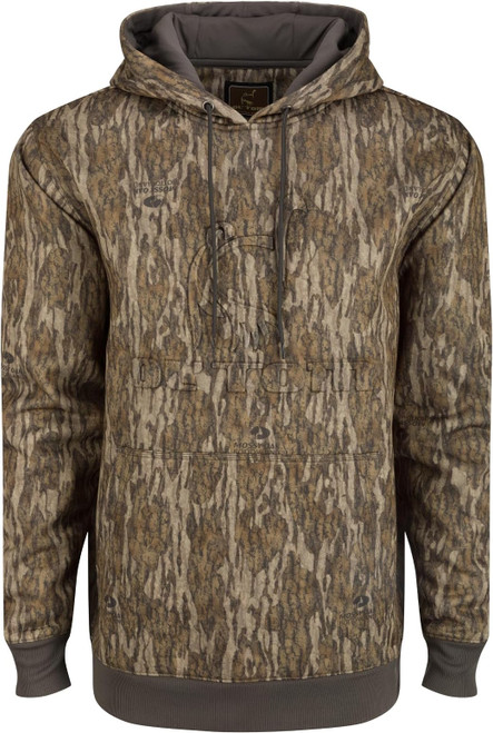 Drake Waterfowl Men Ol' Tom Back Eddy Embossed Hoodie Bottomland Medium