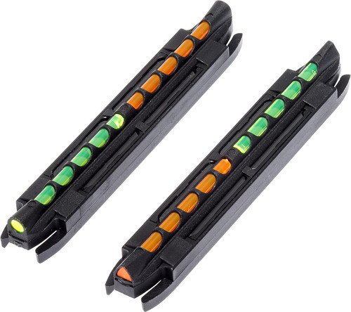 HIVIZ Model 200 Two-In-One Magnetic Base Rib Shotgun Sight Green & Orange