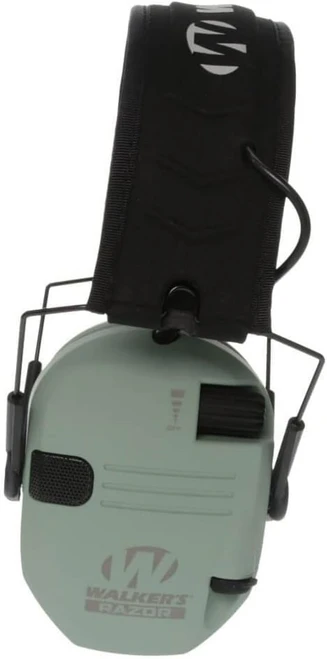 Walker's Razor Slim Electronic Ear Muffs Ultra Low Profile Sage Green