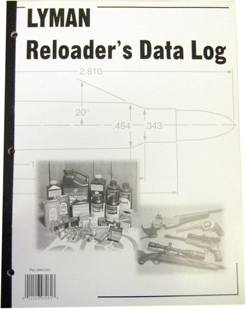 Lyman Reloader's Reloading Data Log Book - Softback - 9847261