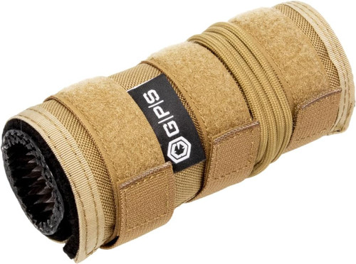 GPS 6" Suppressor Cover Nylon/Tether Line/Heat Resistant Lining Tan