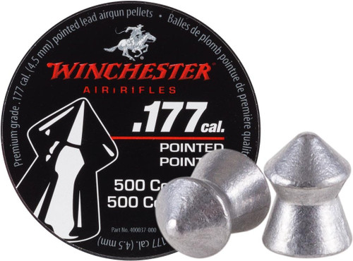 Winchester .177 Caliber 4.5MM Lead Pointed Pellets - 500 Tin