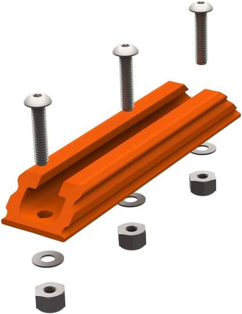 YakAttack GearTrac 4" Orange 0.9" Wide Polymer Surface Mount w/ Hardware