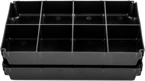 YakAttack TracPak 4x2 Inserts 2Pk Half-Depth Organizers Storage Box BLK