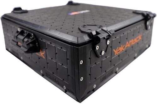 YakAttack ShortStak Solo Storage Box Low-Profile Crate W/ Lid 16"x16" Black