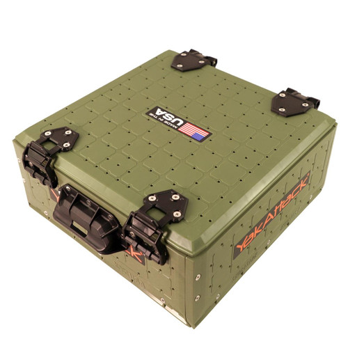 YakAttack ShortStak Solo Crate W/ Lid 13"x13" Low-Profile Olive Green