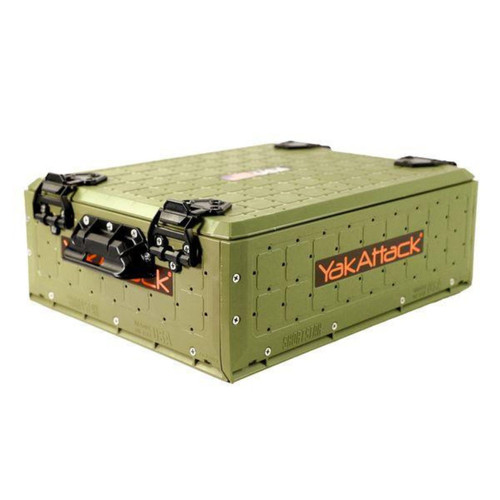 YakAttack ShortStak Solo Crate W/ Lid 13"x16" Low-Profile Olive Green