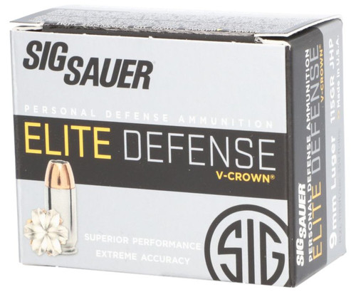 Sig Sauer Elite V Crown JHP 9mm 115 GR 100 Rounds