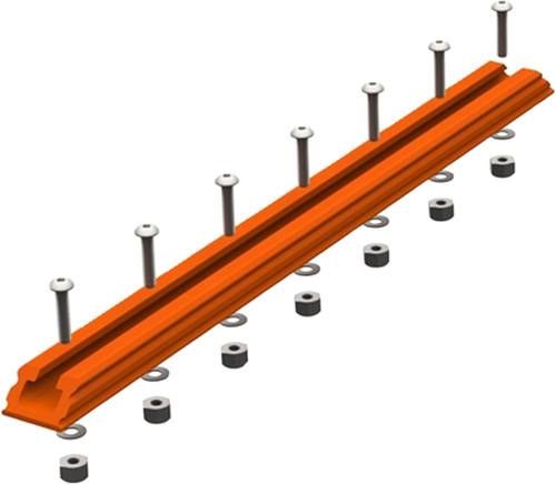 YakAttack GTSL90 GearTrac Mount, Orange, 12" - GTSL90-OR12