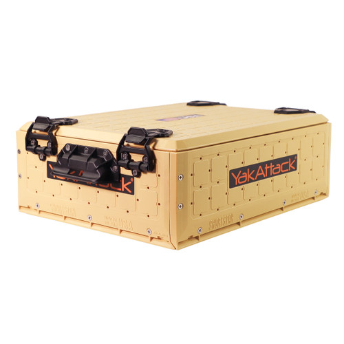 YakAttack ShortStak Solo Crate W/ Lid 13"x16" Low-Profile Desert Sand
