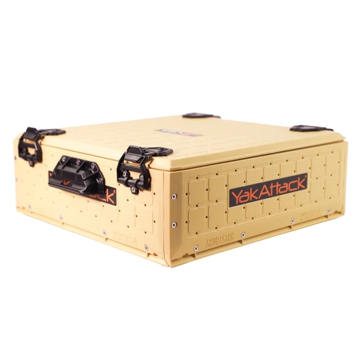 YakAttack ShortStak Solo Crate W/ Lid 16"x16" Low-Profile Desert Sand