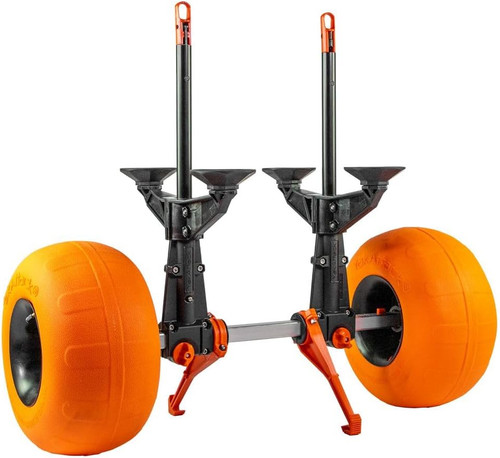 YakAttack TowNStow Scupper Kayak Cart w/ Sand Tires Adjust. 5.5"-14.5" Wide