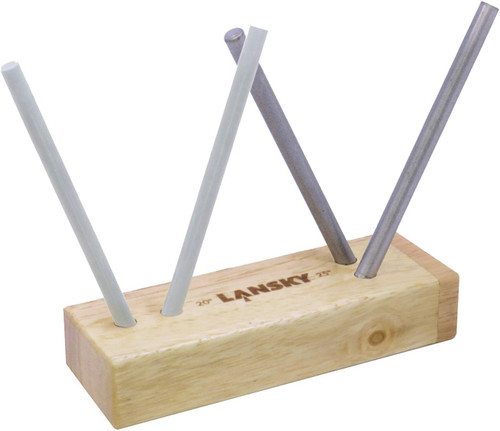 Lansky Diamond-Ceramic Four Rod Turn Box Sharpening System Natural TB-2D2C