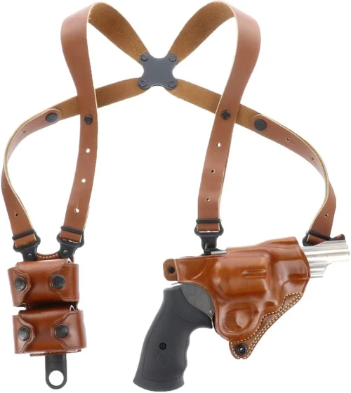 Galco Miami Classic II Shoulder Holster Smith & Wesson L FR 684 4" RH Tan