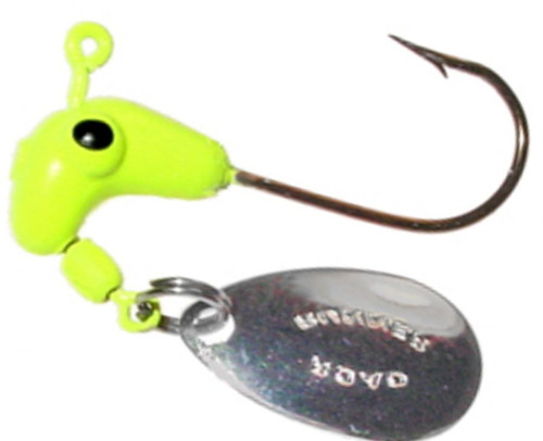 Blakemore TTI Fishing Road Runner Bulk Head Hook Chartreuse 1/8-Ounce 4Pk