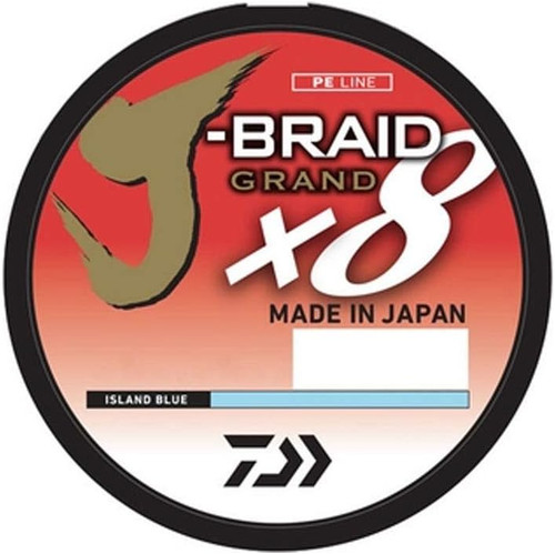 Daiwa J-Braid 8-Strand Woven Round Braid Line 15 Lb 300 Yards Island Blue