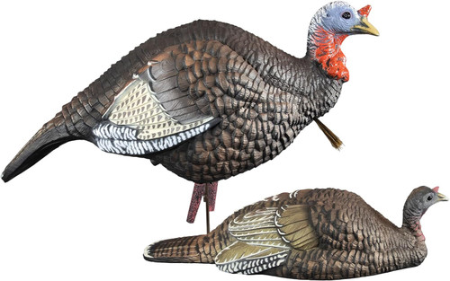 Higdon 1/4 Strut Jake & Jill Laydown Hen Full Body Turkey Decoy USED