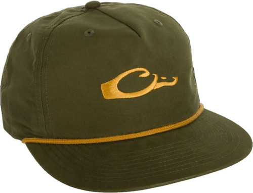 Drake Waterfowl Logo Rope Cap Flat Visor Snap Back Loden/Gold OSFM