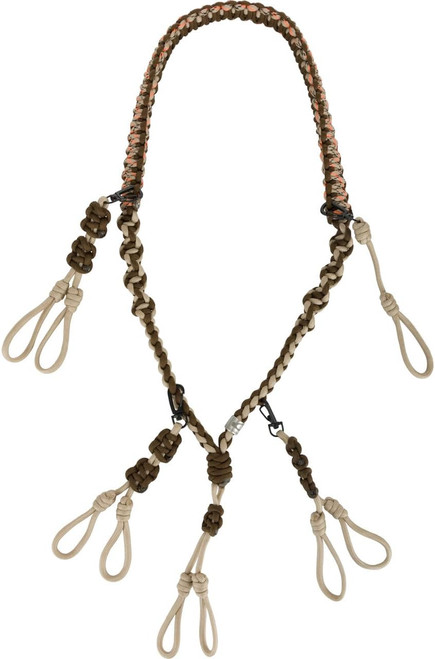 Drake Duck Caller Lanyard w/ Detachable 4 Double & 1 Single Loop Tan-Orange