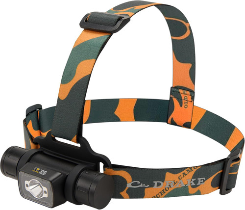 Drake EVO1000 Lumen Headlamp IP67 Light w/ Lock Mode Old School Blaze OSFM