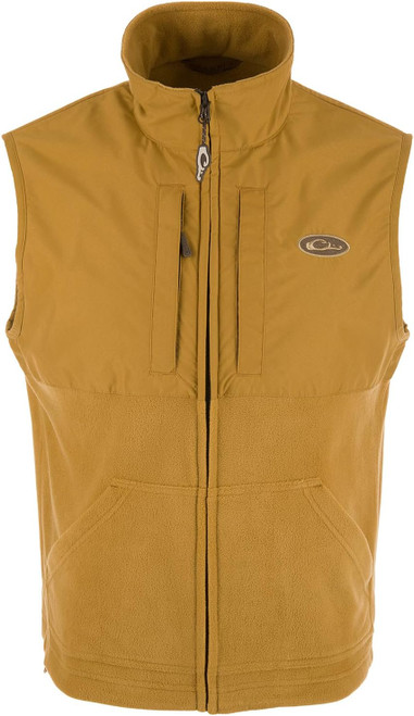 Drake Waterfowl Men MST Eqwader Vest Fleeced Lined - Field Khaki Large