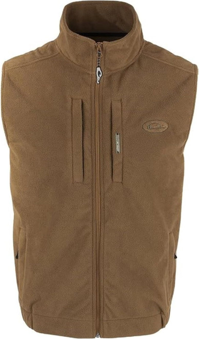 Drake Waterfowl Windproof Fleece Layering Vest - Tobacco X-Large