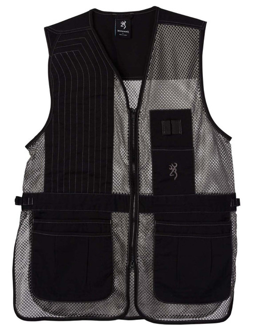 Browning Trapper Creek Shooting Vest Black Grey 3XL 3050269906 USED
