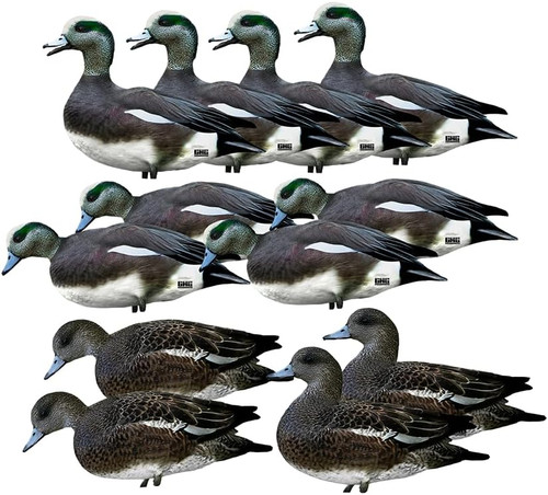 Banded GHG Pro Grade Silhouette Duck Decoys - Wigeon 12Pk W/ Ground Stacks