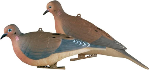 Banded GHG Mourning Dove Decoys 2Pk 1 Resting & 1 Perching Lifelike