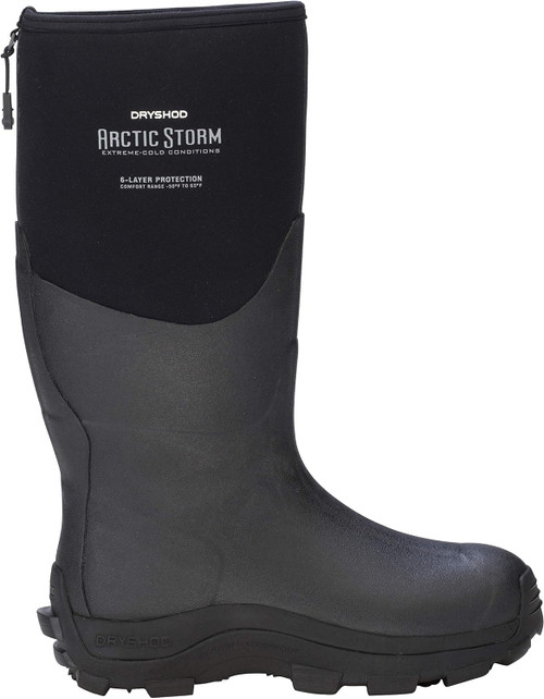 Dryshod Men's Arctic Storm Hi Cut Boot, Blk/Grey Size 9 - ARS-MH-BK-9 USED