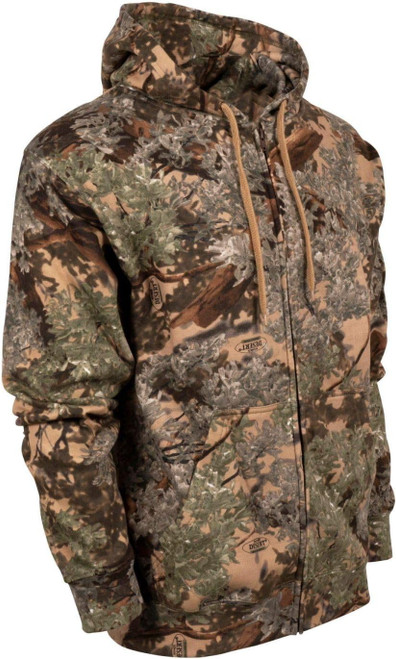 King's Camo Men's Classic Cotton Full-Zip Hoodie, Desert Shadow Large