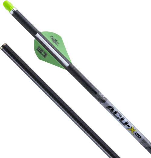 TenPoint ACU-X 20" Carbon Arrow w/ Snap-On Nock 440gr Spine .001" 6PK