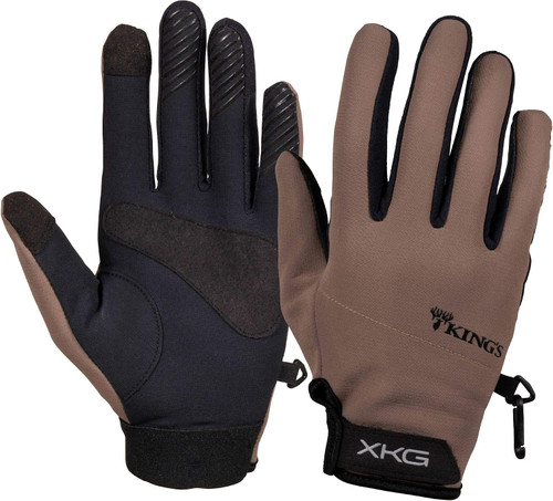 King's Camo XKG Midweight Hunting Gloves Conductive Fingertips Dark Khaki L