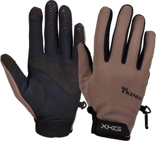 King's Camo XKG Midweight Hunting Gloves Conductive Fingertips Dark Khaki L