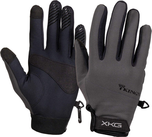 Kings Camo XKG Midweight Hunting Gloves Conductive Fingertips Charcoal L