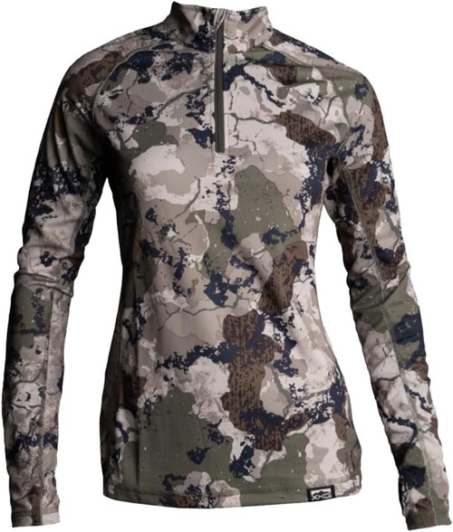 King's Camo Women's XKG Elevation 1/4 Zip Tee Long Sleeve - XK7 2X-Large