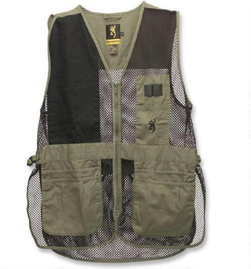 Browning Trapper Creek Shooting Vest Sage Black 2XL 3050265405 USED