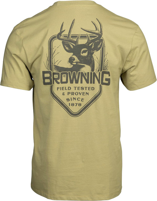 Browning Men's Glenn Shirt Graphic Logo T-Shirt Cotton Color: Green XL
